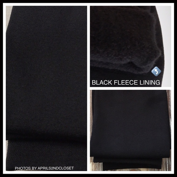 BLACK FLEECE LINED TIGHTS COZY FOOTED THICK TIGHTS A2C - Picture 3 of 12